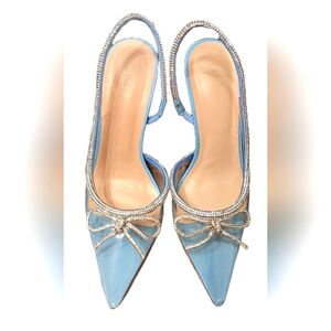 Wild Diva Lounge, Blue and Clear Heels